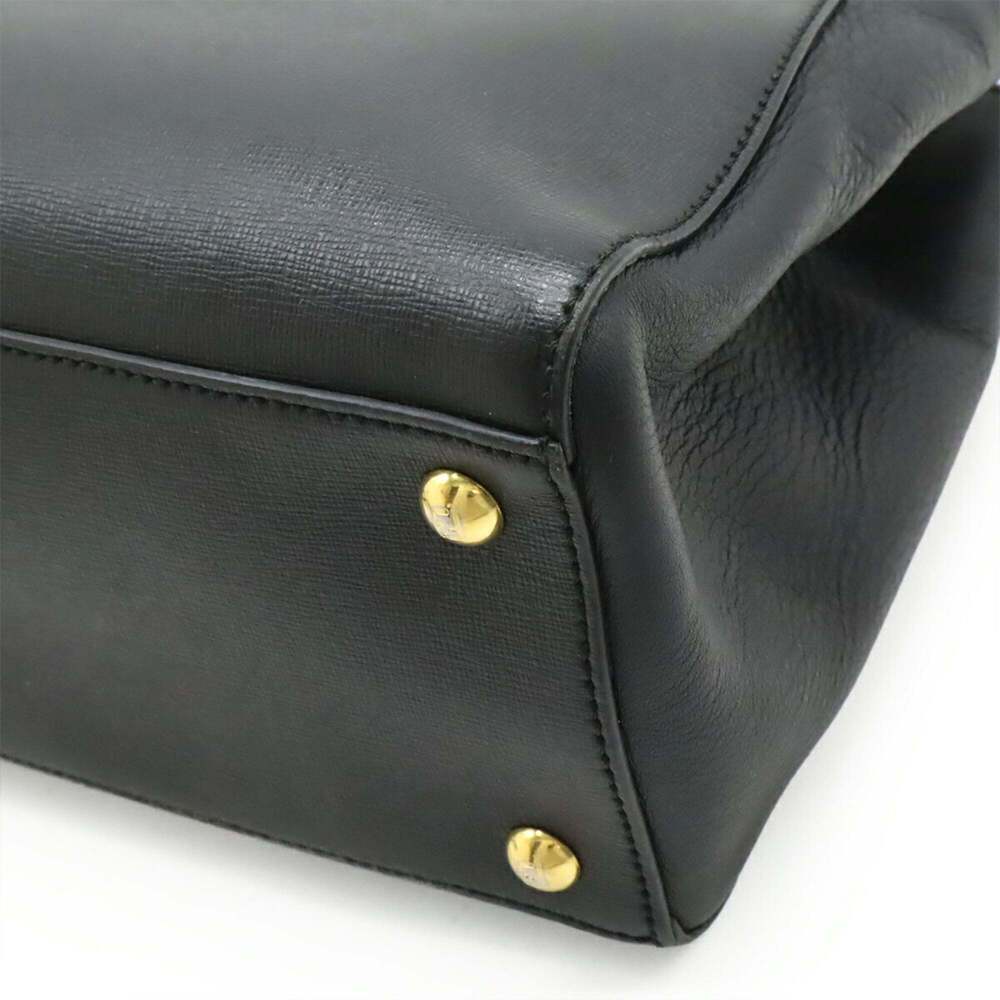 FENDI Black Leather Shoulder Bag - Picture 4 of 10